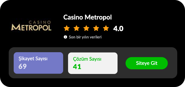 Casino Metropol Şikayet